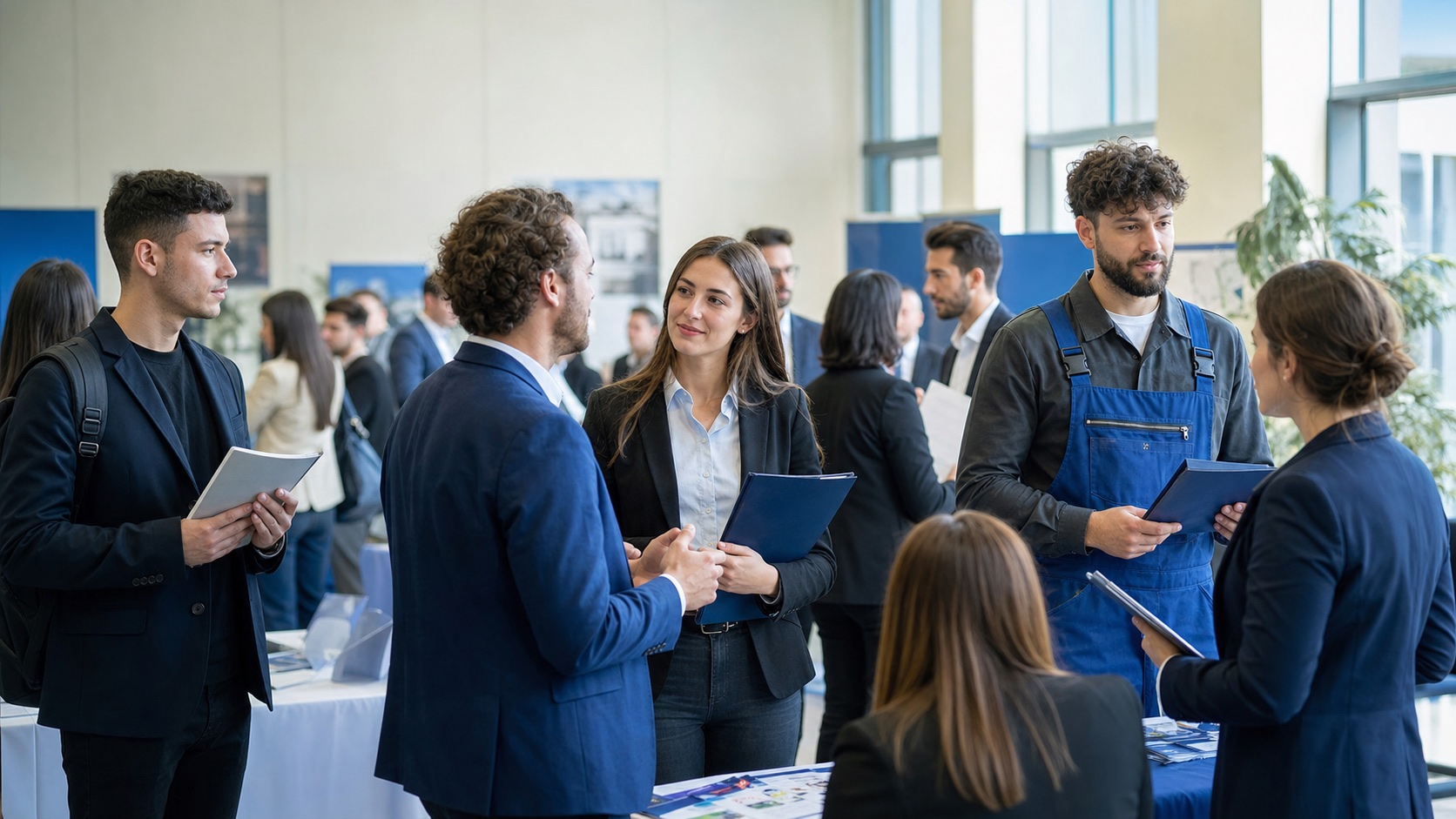 Candidati e recruiter durante un incontro dedicato alle opportunità di lavoro